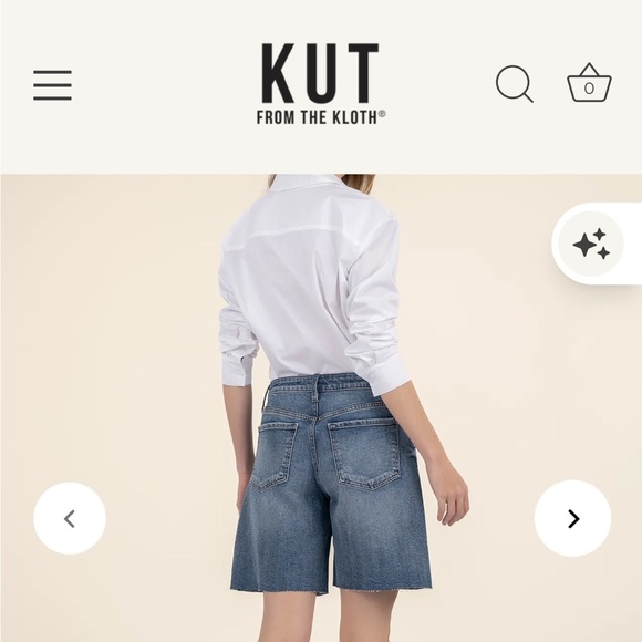 NWT KUT From the Kloth high-rise Hailey Bermuda denim shorts. - Picture 3 of 11